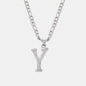 Titanium Steel Letter Pendant Necklace