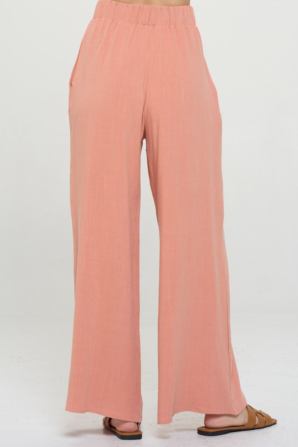 Linen Wide Leg Pants with Pockets