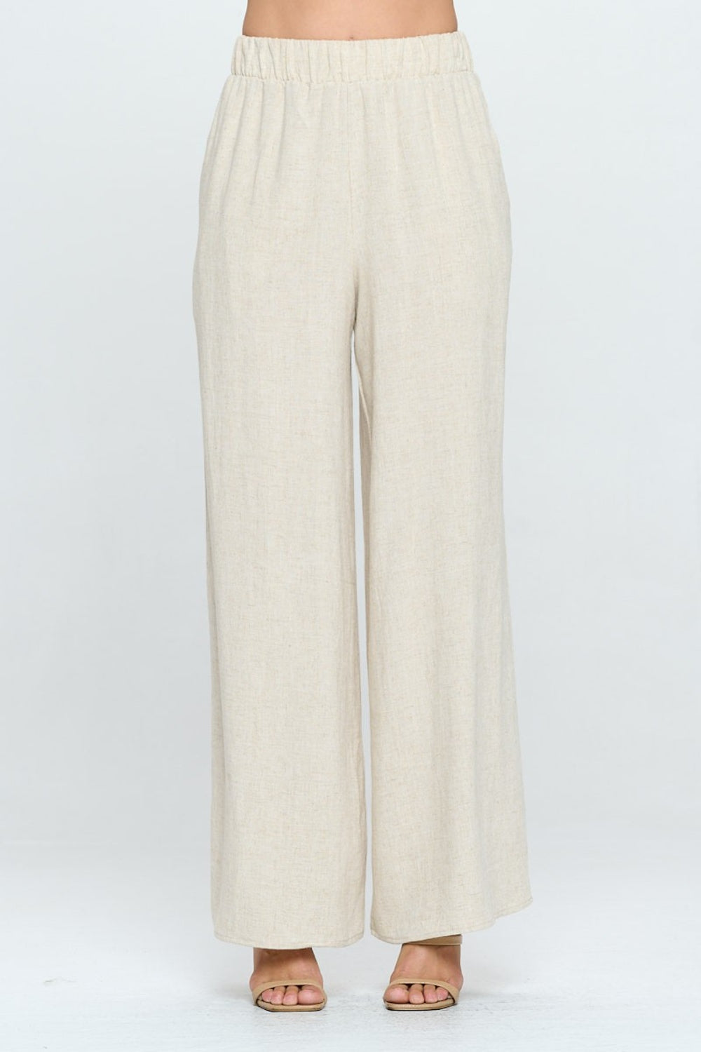 Linen Wide Leg Pants with Pockets