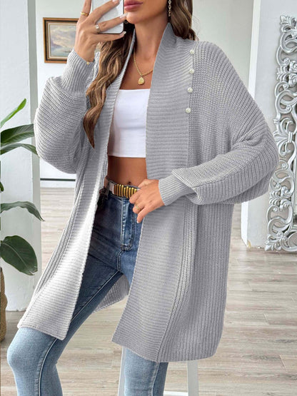 Darling Dear Open Front Long Sleeve Cardigan