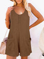 Pocketed Scoop Neck Sleeveless Romper