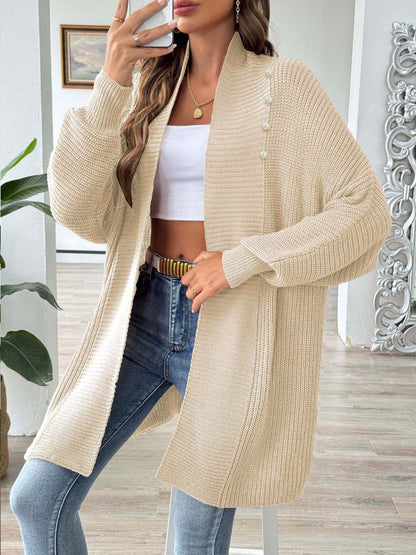 Darling Dear Open Front Long Sleeve Cardigan