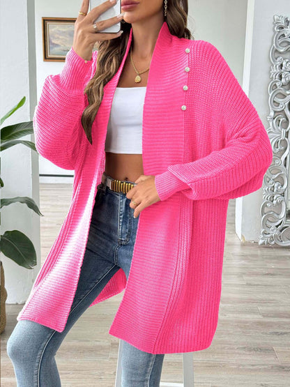 Darling Dear Open Front Long Sleeve Cardigan