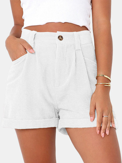 High Waist Shorts with Pockets