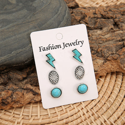 Artificial Turquoise Stud Earrings