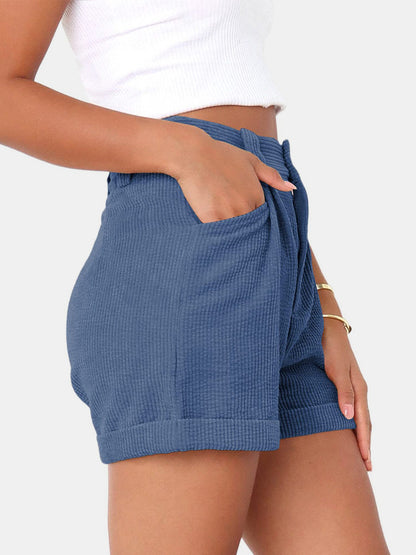 High Waist Shorts with Pockets