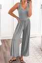 Scoop Neck Wide Strap Jumpsuit