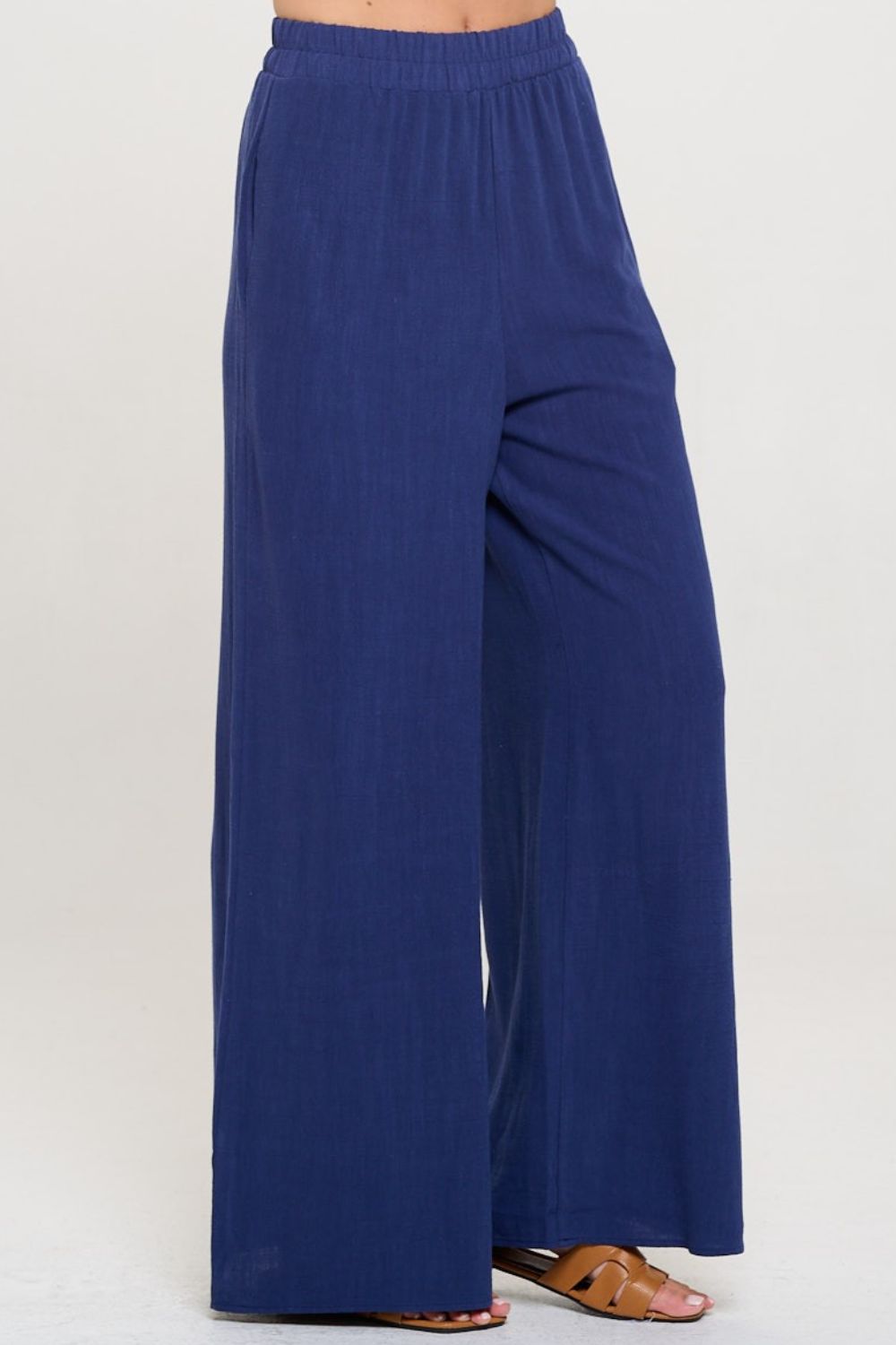 Linen Wide Leg Pants with Pockets