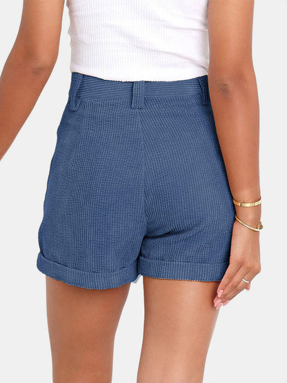 High Waist Shorts with Pockets