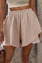 Layered Elastic Waist Shorts