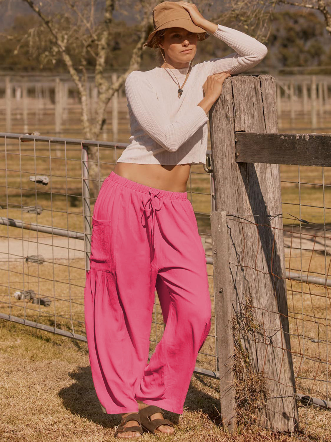 Wide Leg Pants with Pockets