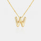 Gold-Plated Bubble Initial Necklace