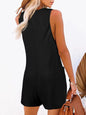 Pocketed Scoop Neck Sleeveless Romper