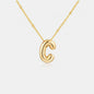 Gold-Plated Bubble Initial Necklace