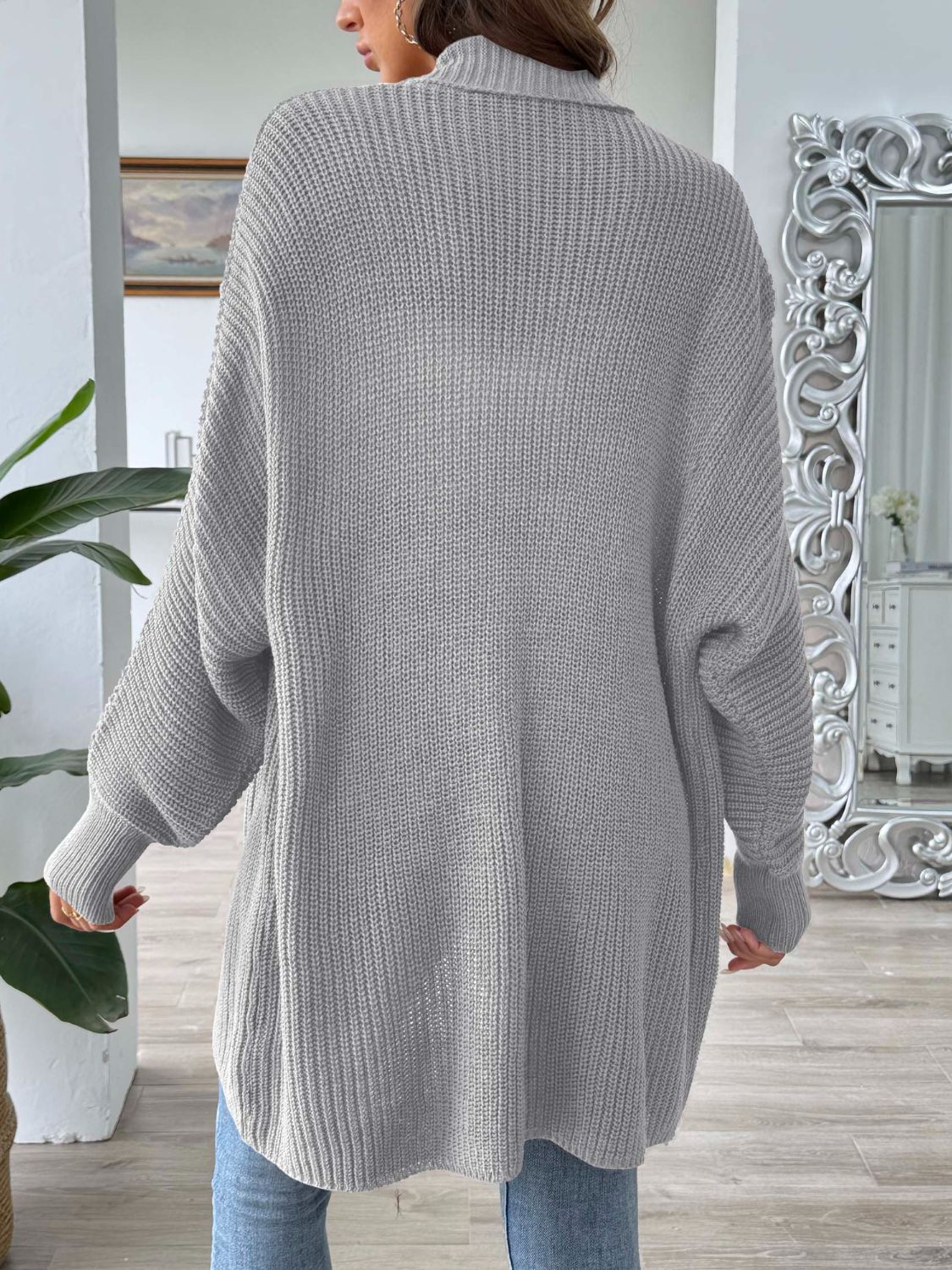 Darling Dear Open Front Long Sleeve Cardigan