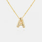 Gold-Plated Bubble Initial Necklace