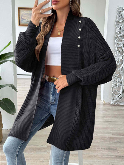 Darling Dear Open Front Long Sleeve Cardigan