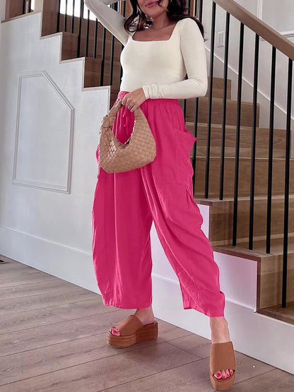 Wide Leg Pants with Pockets