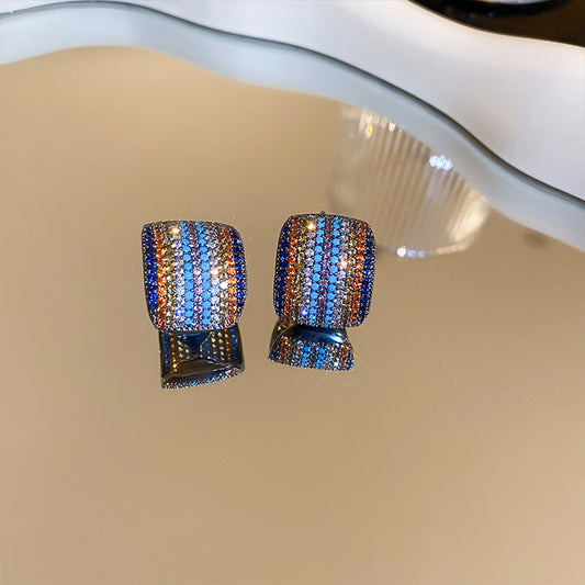 Inlaid Zircon Earrings