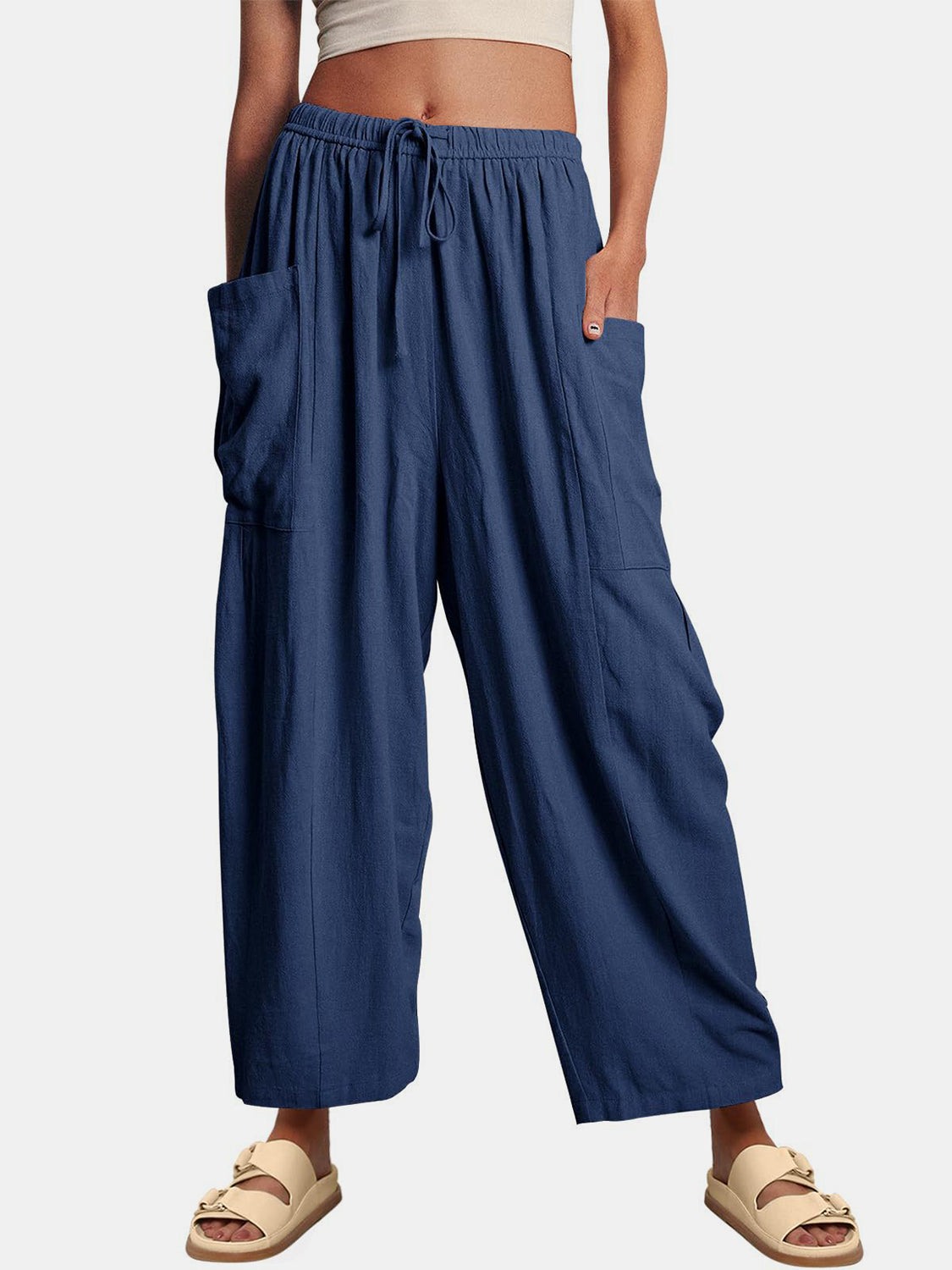 Wide Leg Pants with Pockets