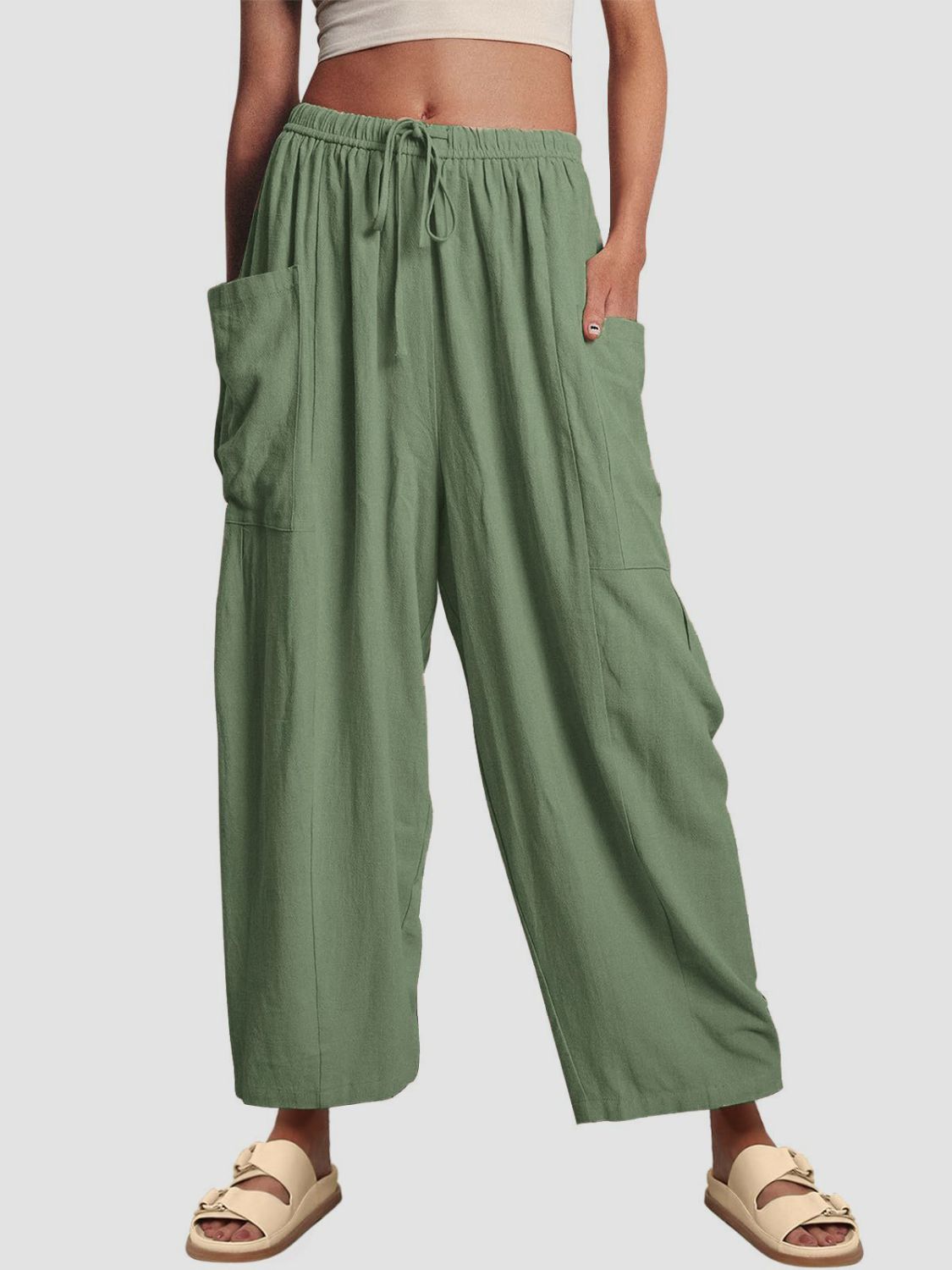 Wide Leg Pants with Pockets