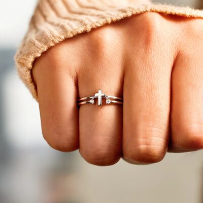 Sterling Silver Cross Ring