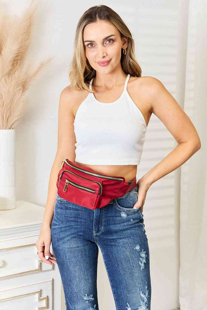 Triple Pocket Nylon Fanny Pack