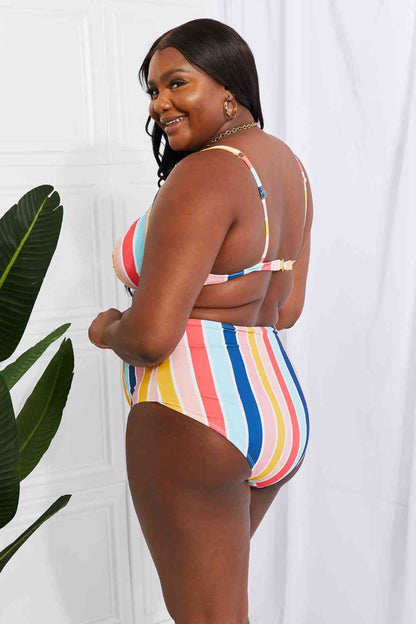 Swim Take A Dip Twist High-Rise Bikini in Stripe