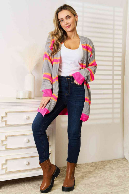 Ribbed Long Sleeve Cardigan