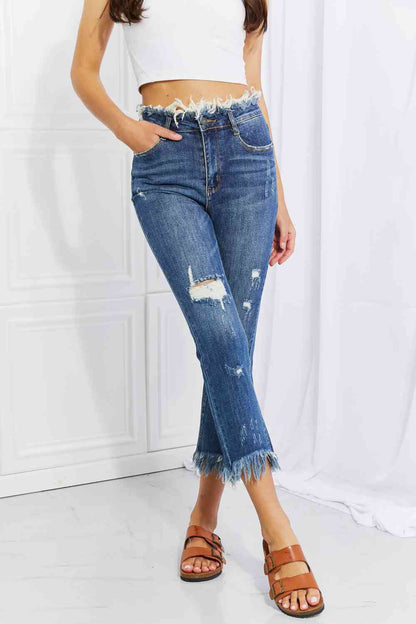 RISEN Undone Chic Straight Leg Jeans