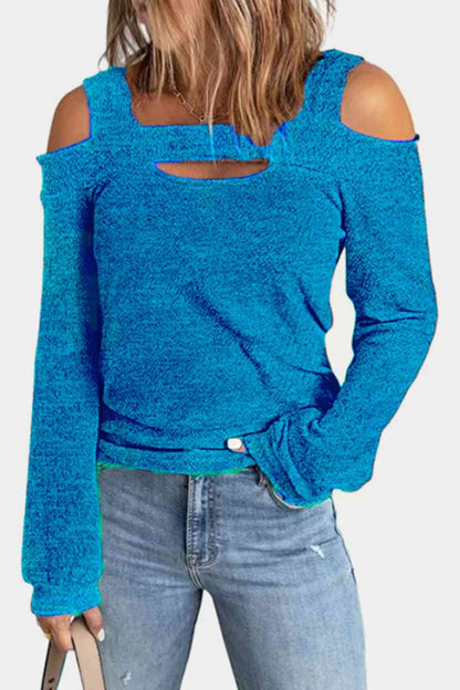 Cutout Cold Shoulder Blouse