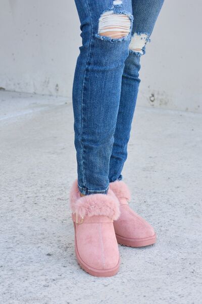 Furry Chunky Thermal Ankle Boots