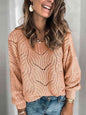 You Get it Openwork Round Neck Sweater