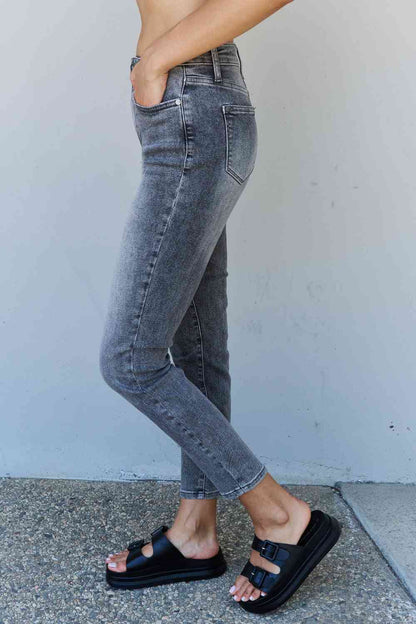 Judy Blue Racquel High Waisted Stone Wash Slim Fit Jeans