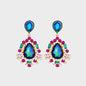 Teardrop Shape Rhinestone Alloy Dangle Earrings