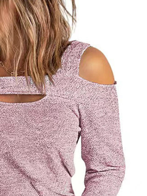 Cutout Cold Shoulder Blouse