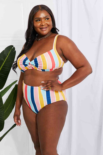 Swim Take A Dip Twist High-Rise Bikini in Stripe