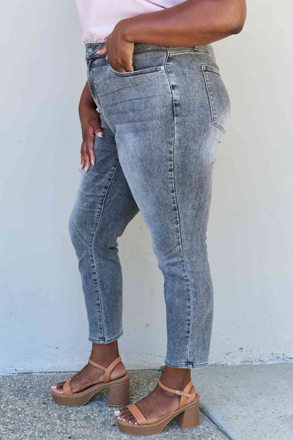 Judy Blue Racquel High Waisted Stone Wash Slim Fit Jeans