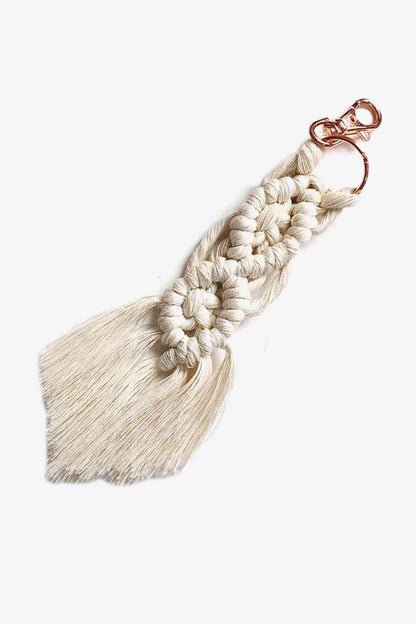 Assorted 4-Pack Macrame Fringe Keychain