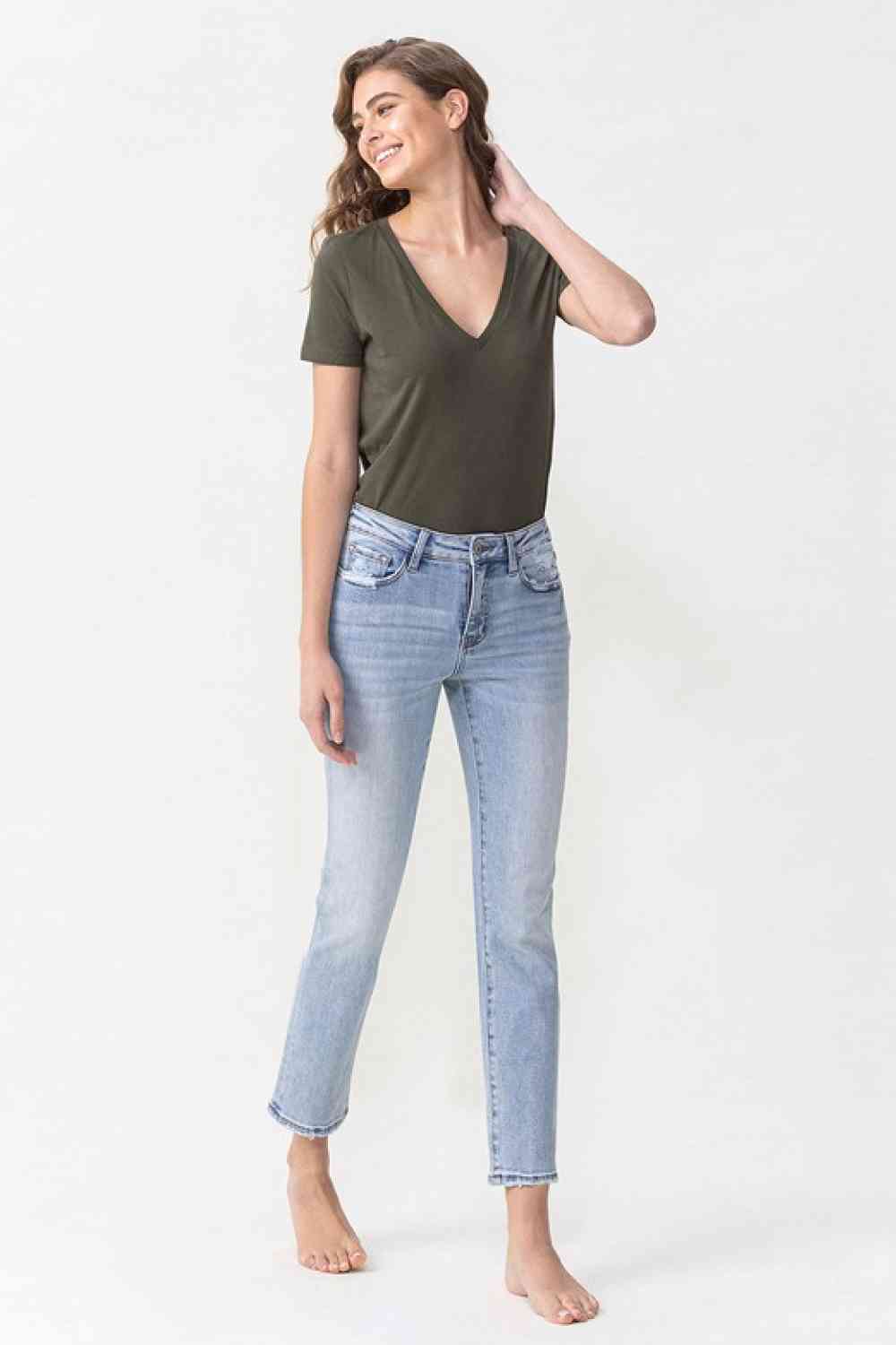 Lovervet  Andrea Midrise Crop Straight Jeans