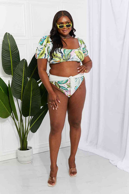 Swim Vacay Ready Puff Sleeve Bikini in Floral