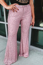 Nice to Meet You Sequin Wide Leg Pants