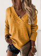 Soft Embrace V-Neck Long Sleeve Knit Top