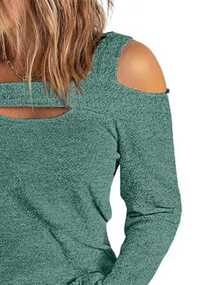 Cutout Cold Shoulder Blouse