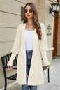 Flaunt It Open Front Lantern Sleeve Cardigan