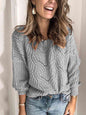 You Get it Openwork Round Neck Sweater