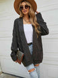 On The Go Open Front Dropped Shoulder Longline Cardigan