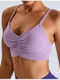 Ruched Crisscross Active Bra