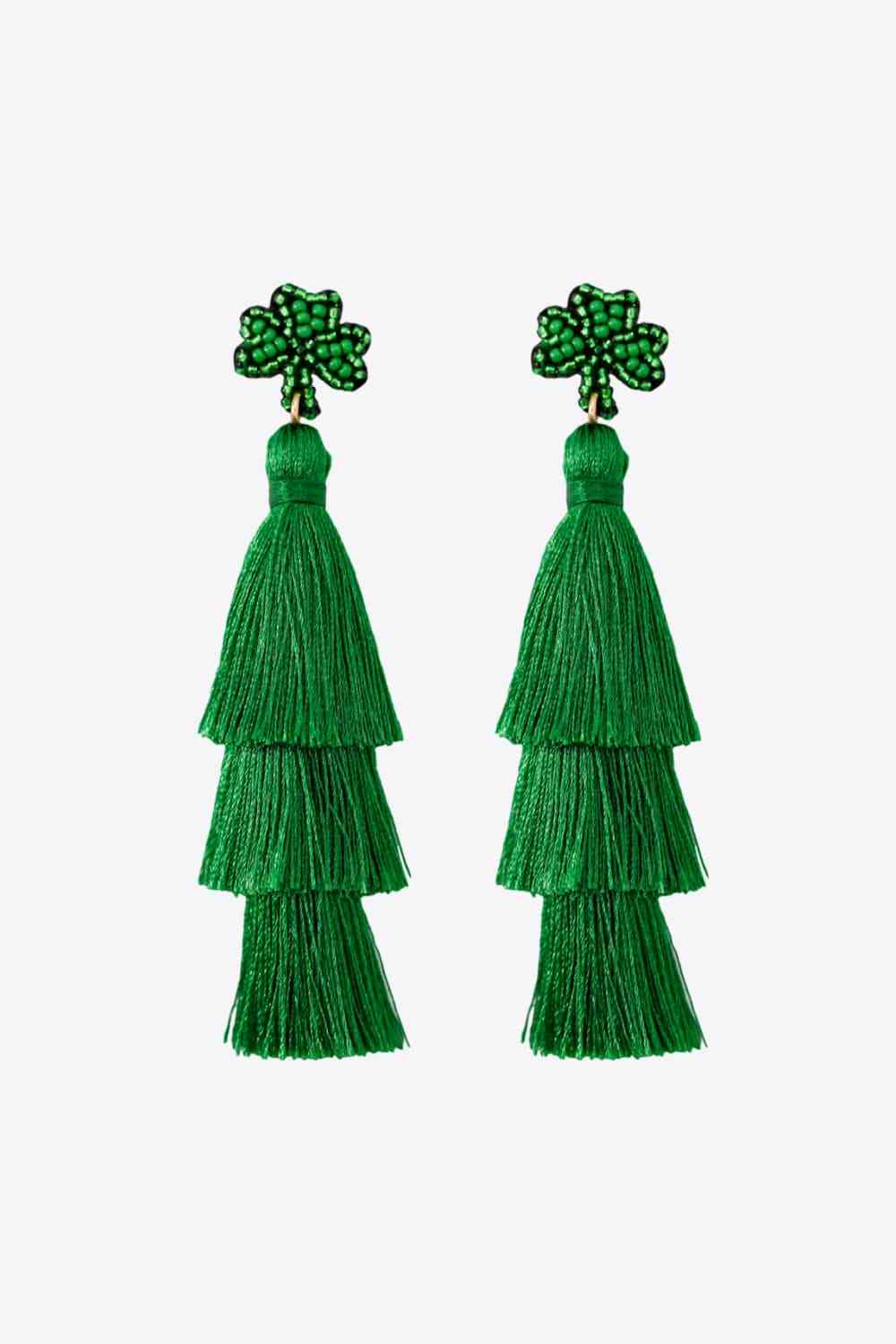 Shamrock Earrings with Tassel