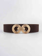 Geometric Buckle Elastic Wide Belt